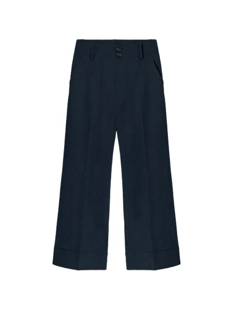 La DoubleJ cuffed trousers Blue TRO0014COT005SOLIDBU04