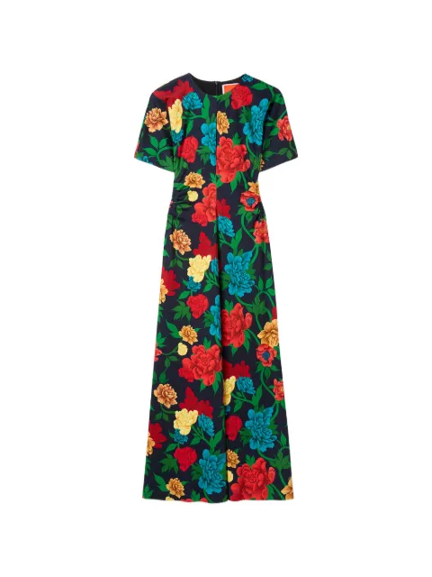 La DoubleJ floral ruched dress Blue DRE0836JER077QPE01BU03