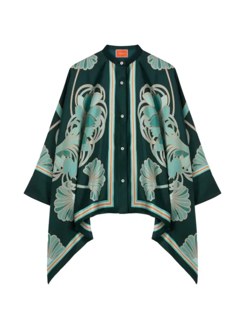La DoubleJ floral-print shirt Green SHI0059SIL001BTU01GR03