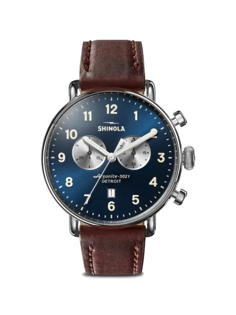 Shinola Canfield Chronograph 43mm watch Blue S0120315243