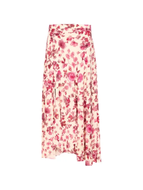 ISABEL MARANT Sakura silk rose print skirt Neutrals JU0012FBD1J11I