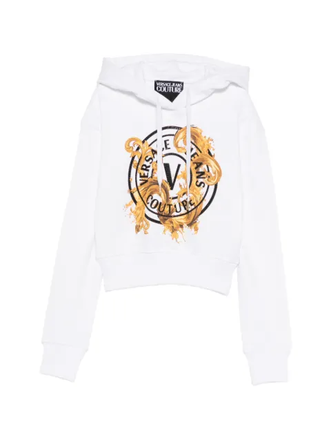 Versace Jeans Couture logo-print hoodie White 80HAIE01CF00E