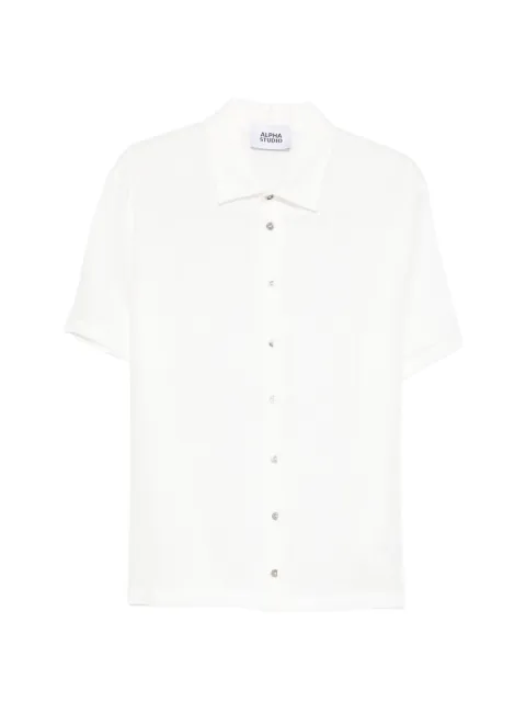 ALPHA STUDIO buttoned short-sleeve shirt White AU5375L