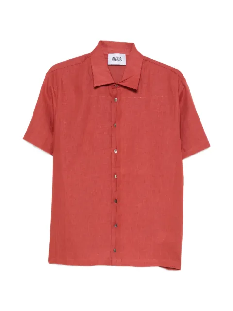 ALPHA STUDIO short-sleeve buttoned shirt Red AU5375L