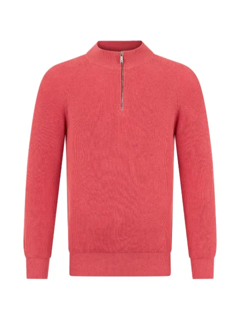 Moorer Basoli zip long-sleeve sweater Red BASOLICSP