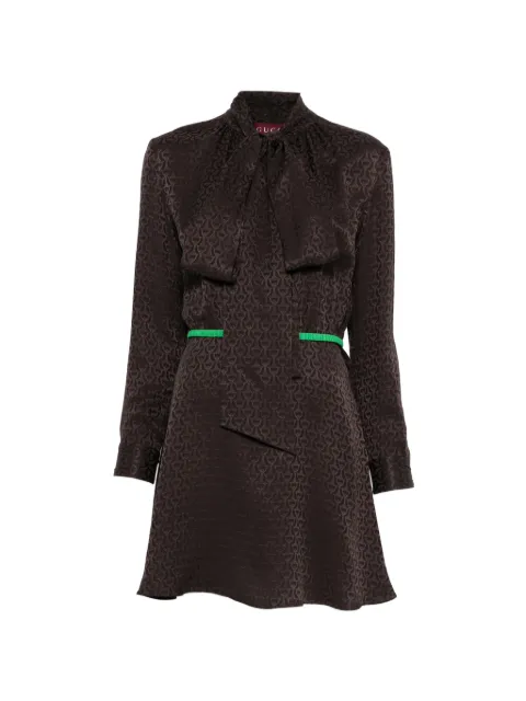 Gucci jacquard-pattern dress Brown 855769ZAUDP