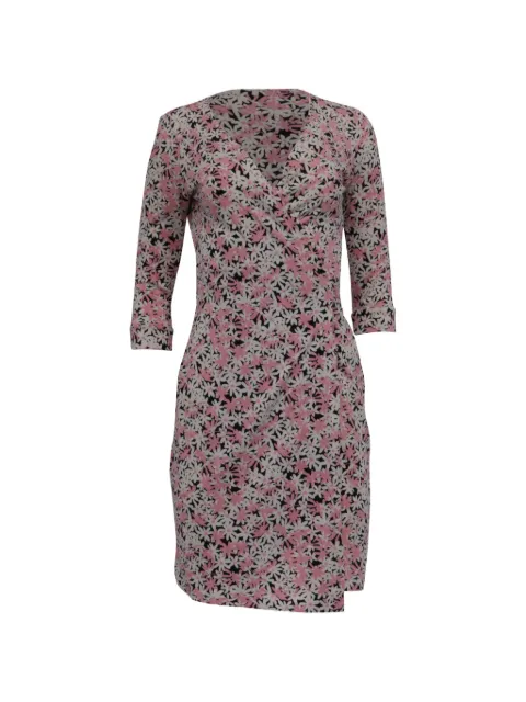 Diane Von Furstenberg Vintage New Julian garden daisy wrap dress Pink GILTPUUSCL680395W