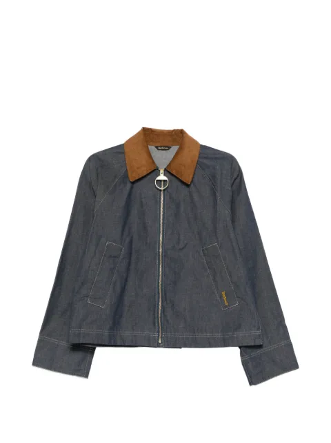 Barbour Freckleton contrast-collar zip-fastening jacket Blue LCA0393