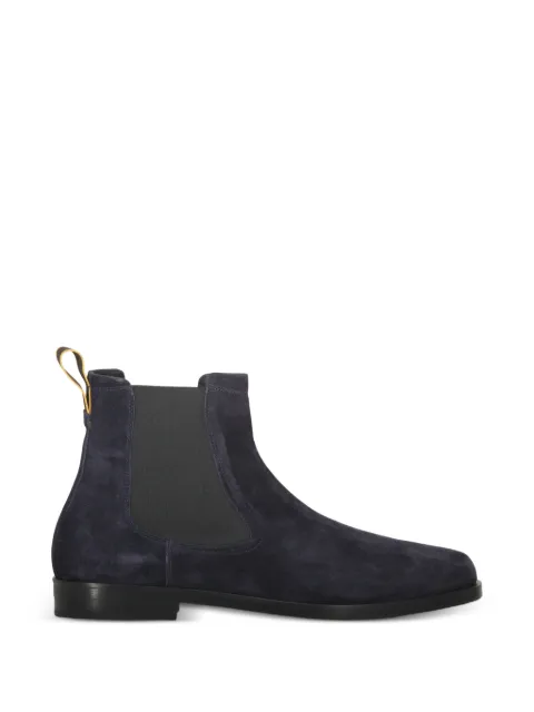 Moorer Borgoni elastic-detail suede boots Blue BORGONIP5