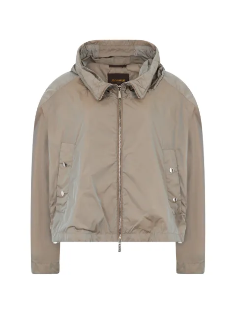 Moorer hooded zip jacket Neutrals NINFAEAMC