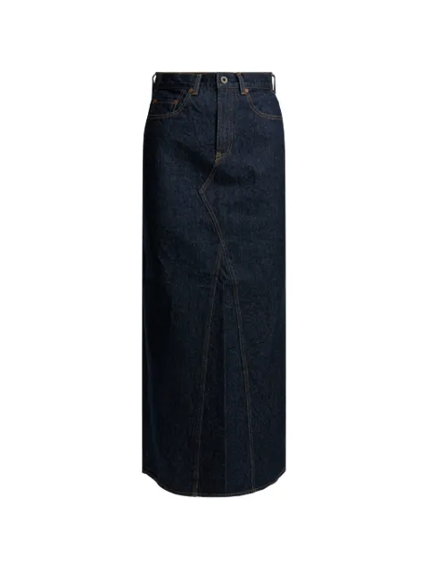 KAPITAL denim pencil midi skirt Blue K2508SK017IDG