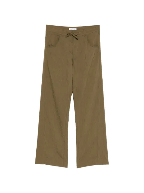 DARKPARK Iris Paper Bag drawstring striped trousers Green WTR37FAC127