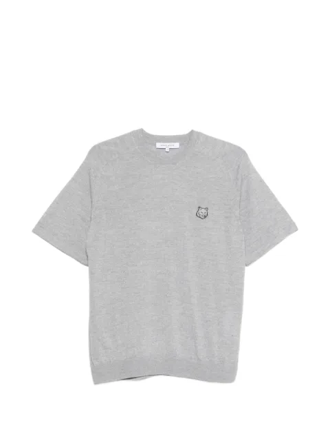 Maison Kitsuné logo T-shirt Grey QM00804KT1181