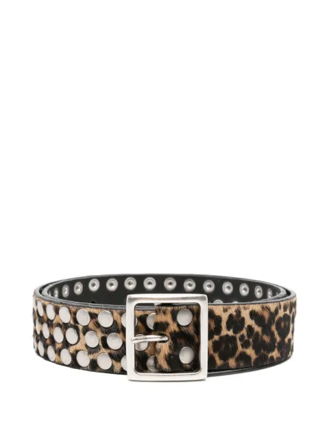 Golden Goose leopard-pattern studded belt Neutrals GWA00829A000819