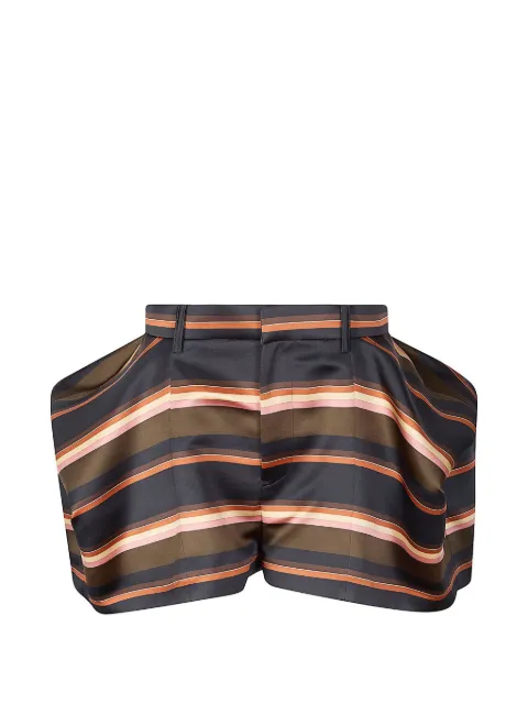 sacai horizontal-stripe shorts Green 2608377