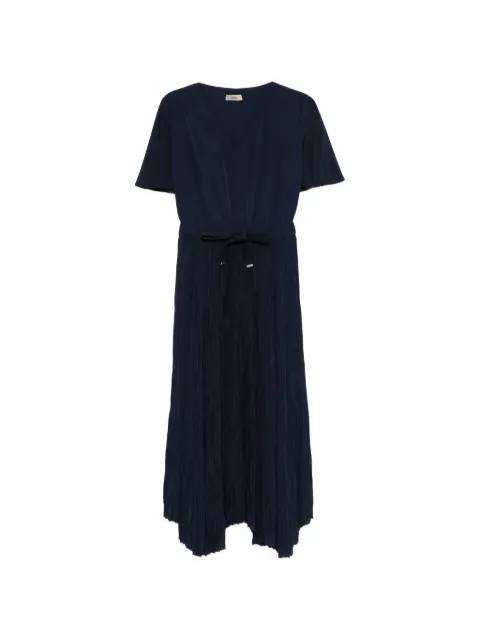 Herno pleated V-neck dress Blue AB000084D128919200