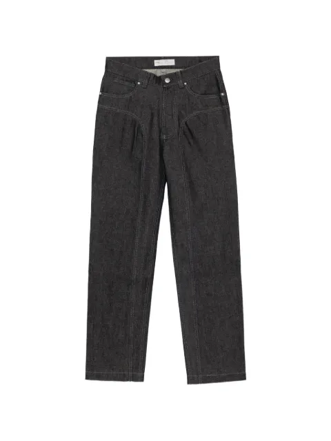 VICTOR CLAVELLY seam-detail straight-leg jeans Black COWBOW