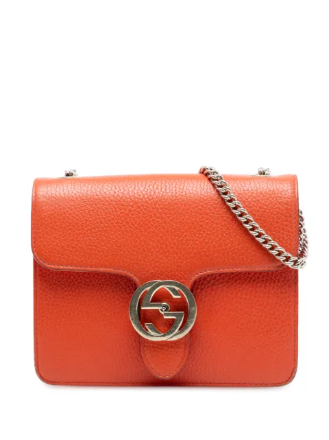 Gucci Pre-Owned 2016-2025 Small Dollar Calfskin Interlocking G crossbody bag Orange M2G8NHM7S574NMIE