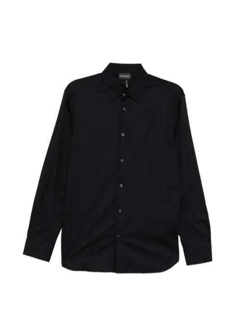 Emporio Armani logo-embroidered shirt Blue EM005123AF23800