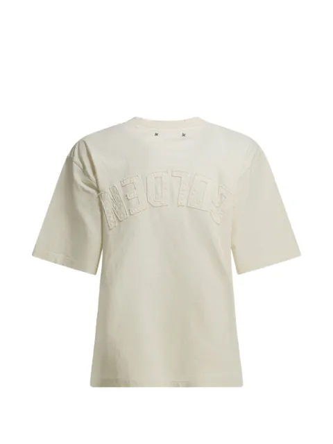 Golden Goose T-shirt in aged white with reverse log on the back - Jersey Capsule Neutrals GWP01874P001576