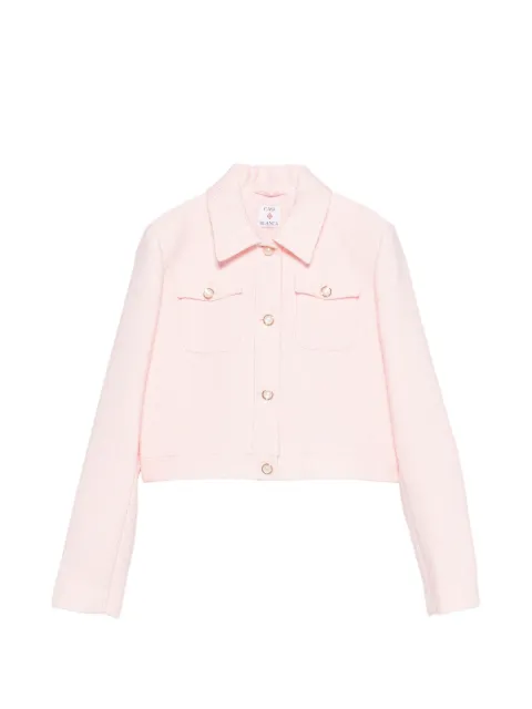 Casablanca button-up cropped jacket Pink WSP26JK46801