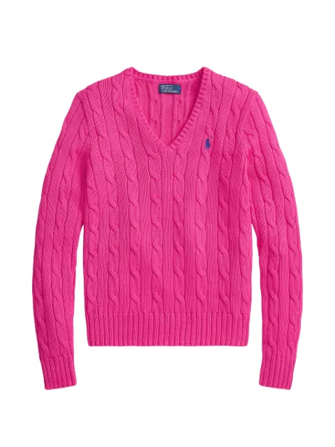 Polo Ralph Lauren cable-knit V-neck sweater Pink 211971870509