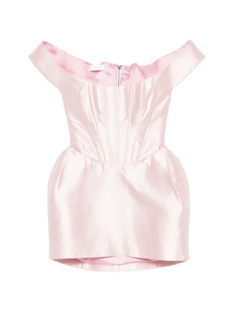 M.Marquise off-shoulder corset mini dress Pink ARLENLIGHTPINK