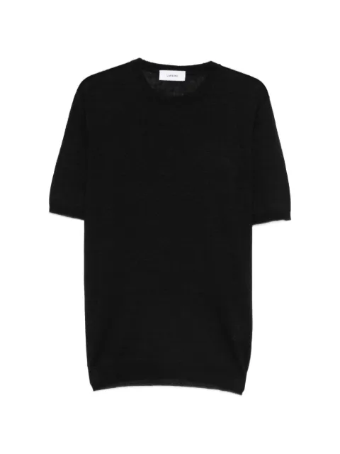 Lardini short-sleeve knitted T-shirt Black PALMMC76PA66022