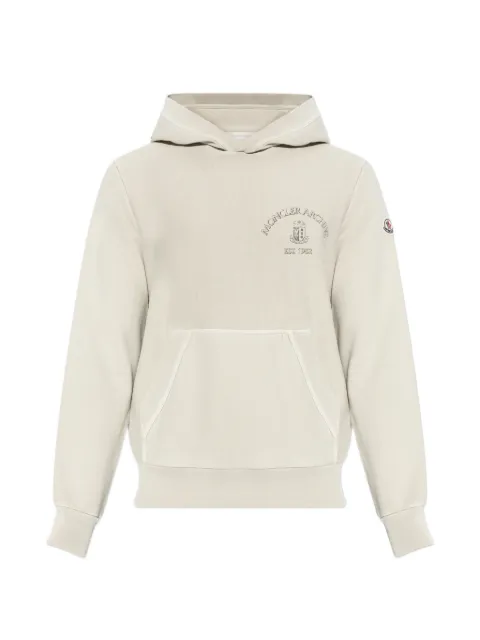 Moncler logo hoodie Neutrals L10918G0001289BAZ