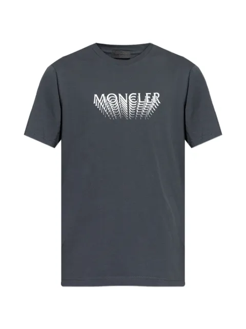 Moncler logo printed T-shirt Grey L10918C0002289AYW