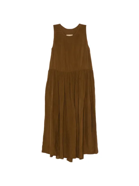 Uma Wang Ardal pleated dress Brown UP5007