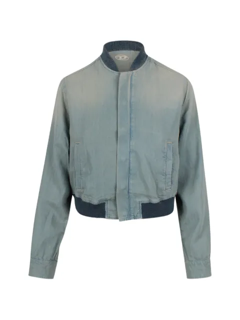 Diesel bomber-shirt in fluid dirt-effect denim Blue A217930ADCF