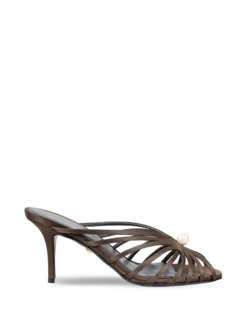 Alevì Diana pearl strap mules Green L26SE003N0222522