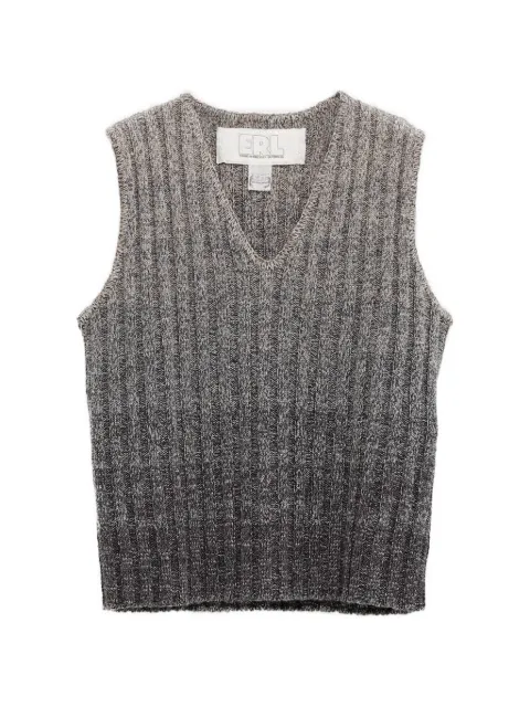 ERL V-neck ribbed top Grey ERL12N012