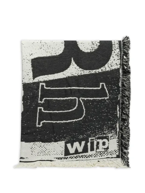 Carhartt WIP fringed printed blanket Black I036070
