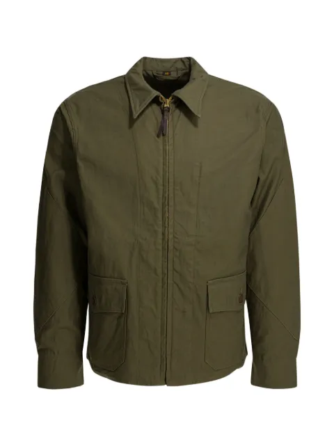 Buzz Ricksons zip-up flap-pocket shirt jacket Green BR1576902