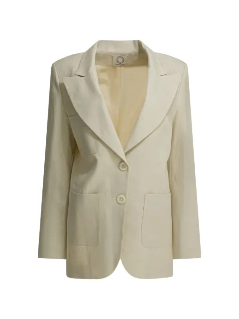 Ines De La Fressange Thadée linen single-breasted blazer Neutrals 16V526LI011