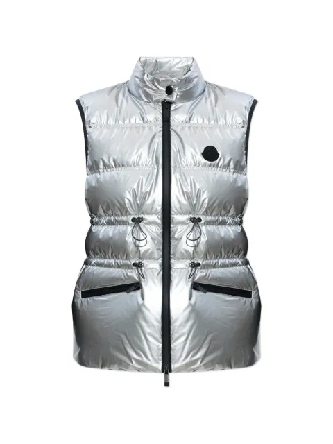 Moncler drawstring padded gilet Silver L10931A00042597C1