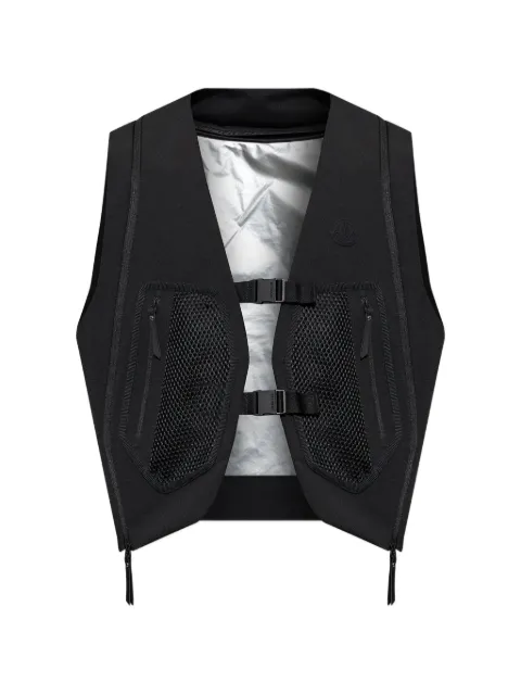 Moncler Spica buckled mesh-pockets gilet Black L10911A00052598KO