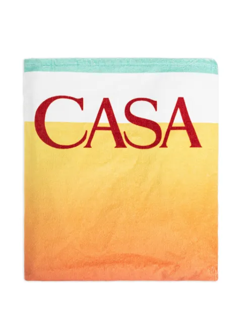 Casablanca logo-detail beach towel Yellow ASS26ACC00602