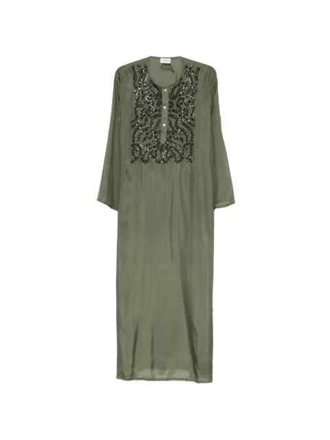 P.A.R.O.S.H. beaded-embellishment maxi dress Green SUNSETD722576