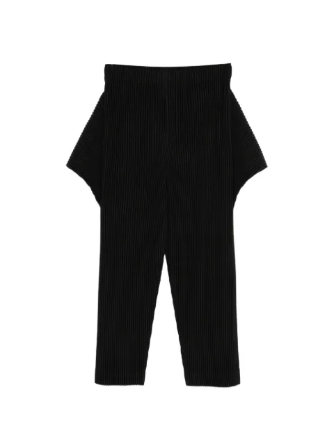 Homme Plissé Issey Miyake pleated cropped trousers Black HP66JF202