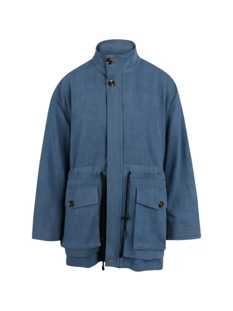 Jovonna Lyris button flap pocket jacket Blue LYRIS