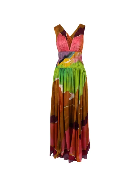Ulla Johnson Boheme print-detail maxi dress Orange SP260126