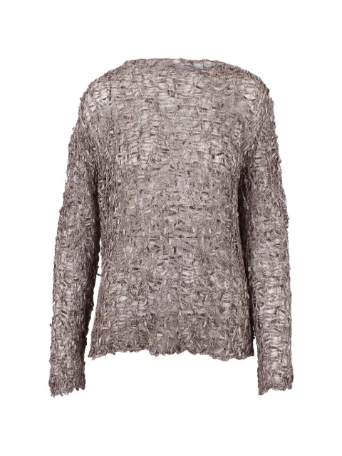 Christian Wijnants open-knit long-sleeve sweater Neutrals KIBIBI8789