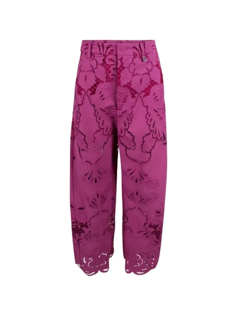 Giuseppe Di Morabito Sangallo floral-detail palazzo pants Pink 06PSPA159S16313