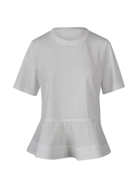 Jovonna flared-hem T-shirt White ELARA