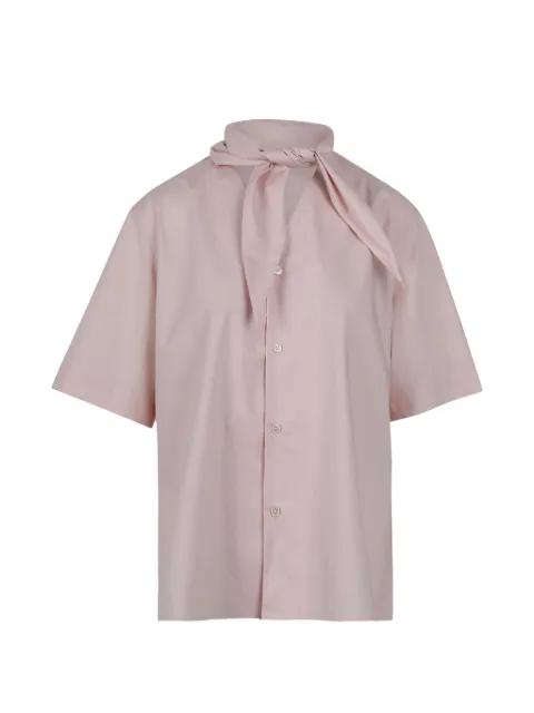 Plan C scarf-embellished shirt Pink CMCAH20J01TC063