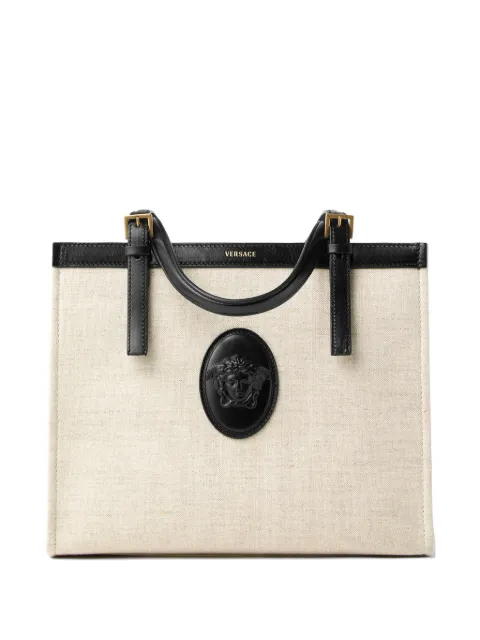 Versace Rivière canvas tote bag Neutrals 10243221A17864