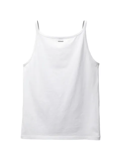 Versace embroidered cotton-jersey tank top White 10242301A17881